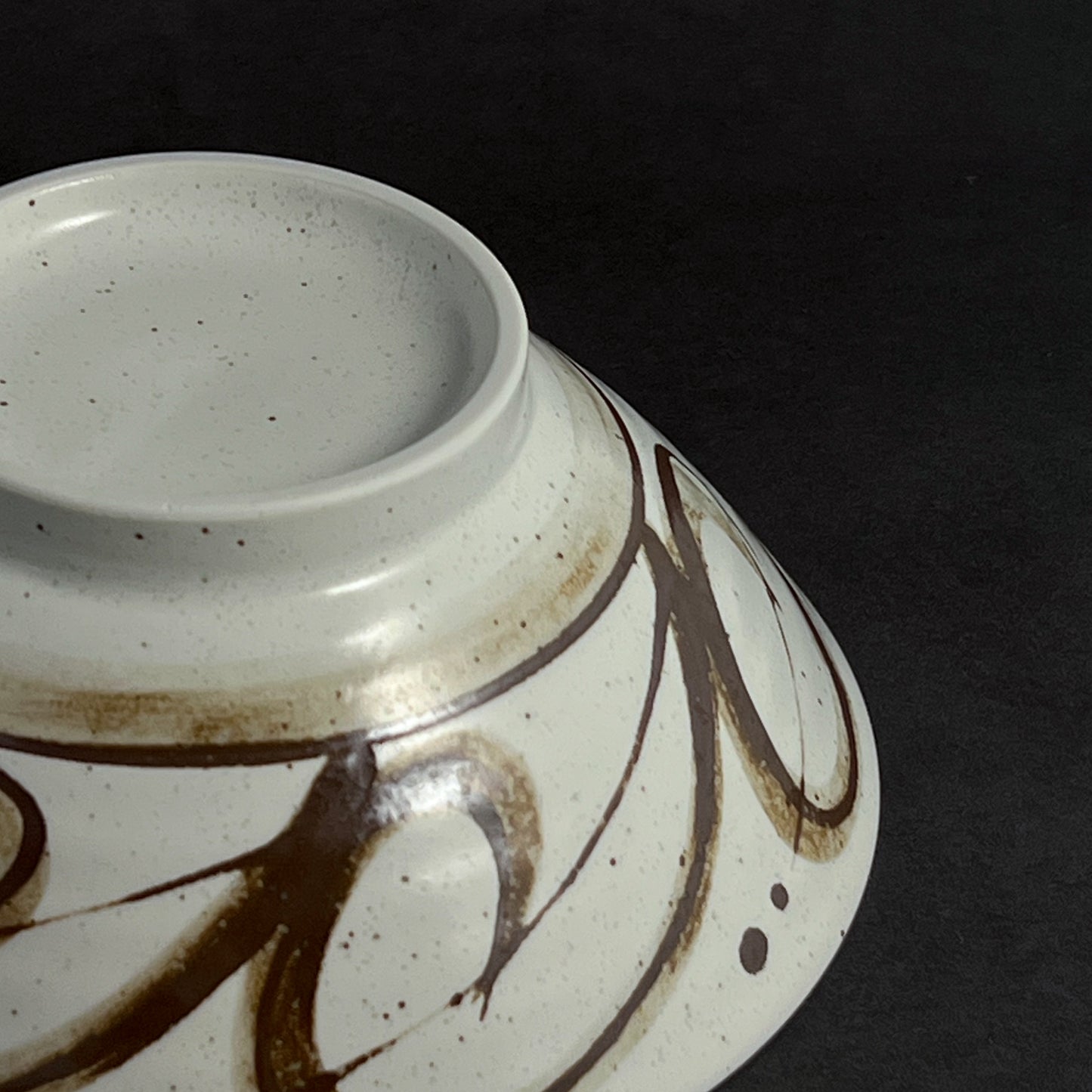 Ramen Noodle Large Bowl 19cm - Brown Arabesque