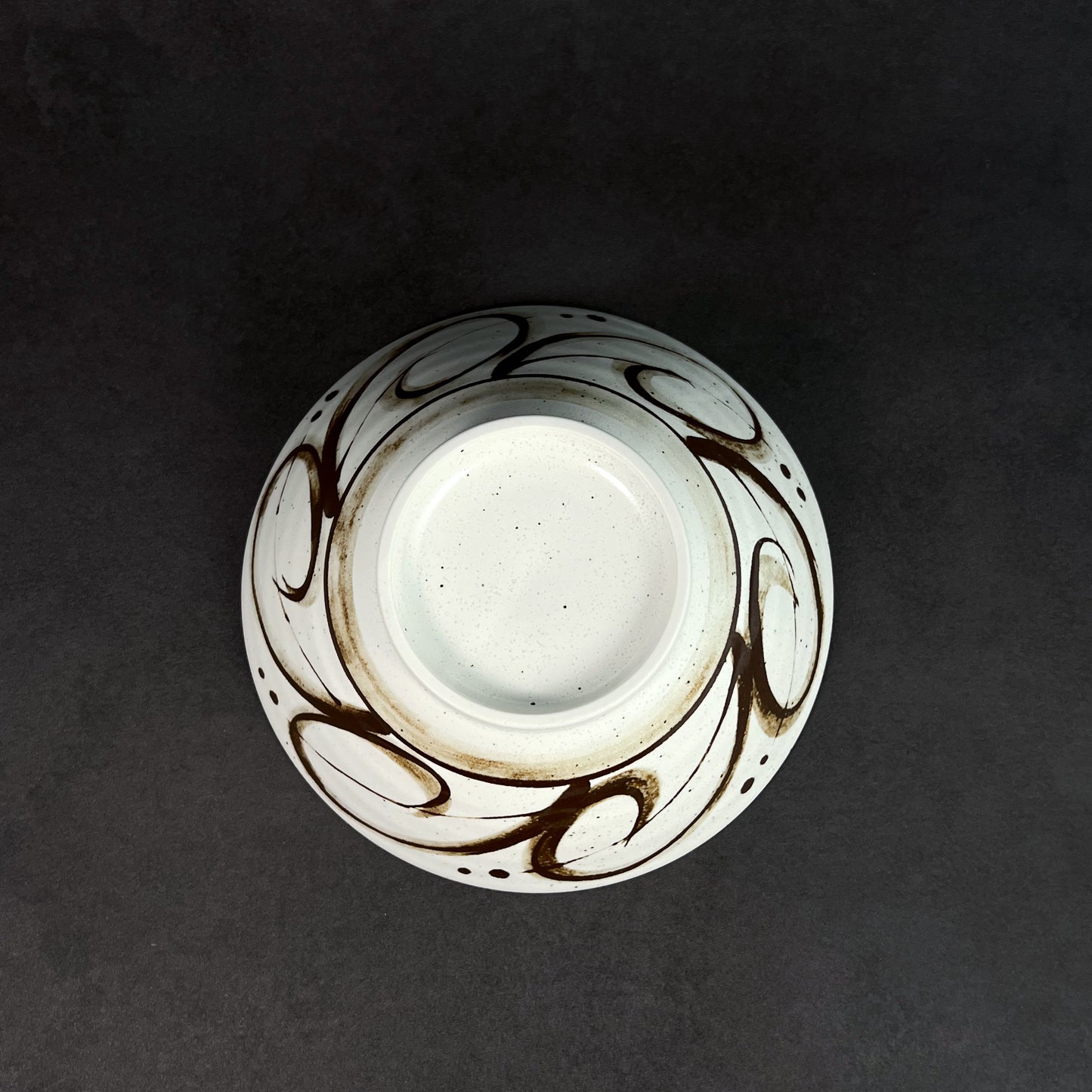 Ramen Noodle Large Bowl 19cm - Brown Arabesque