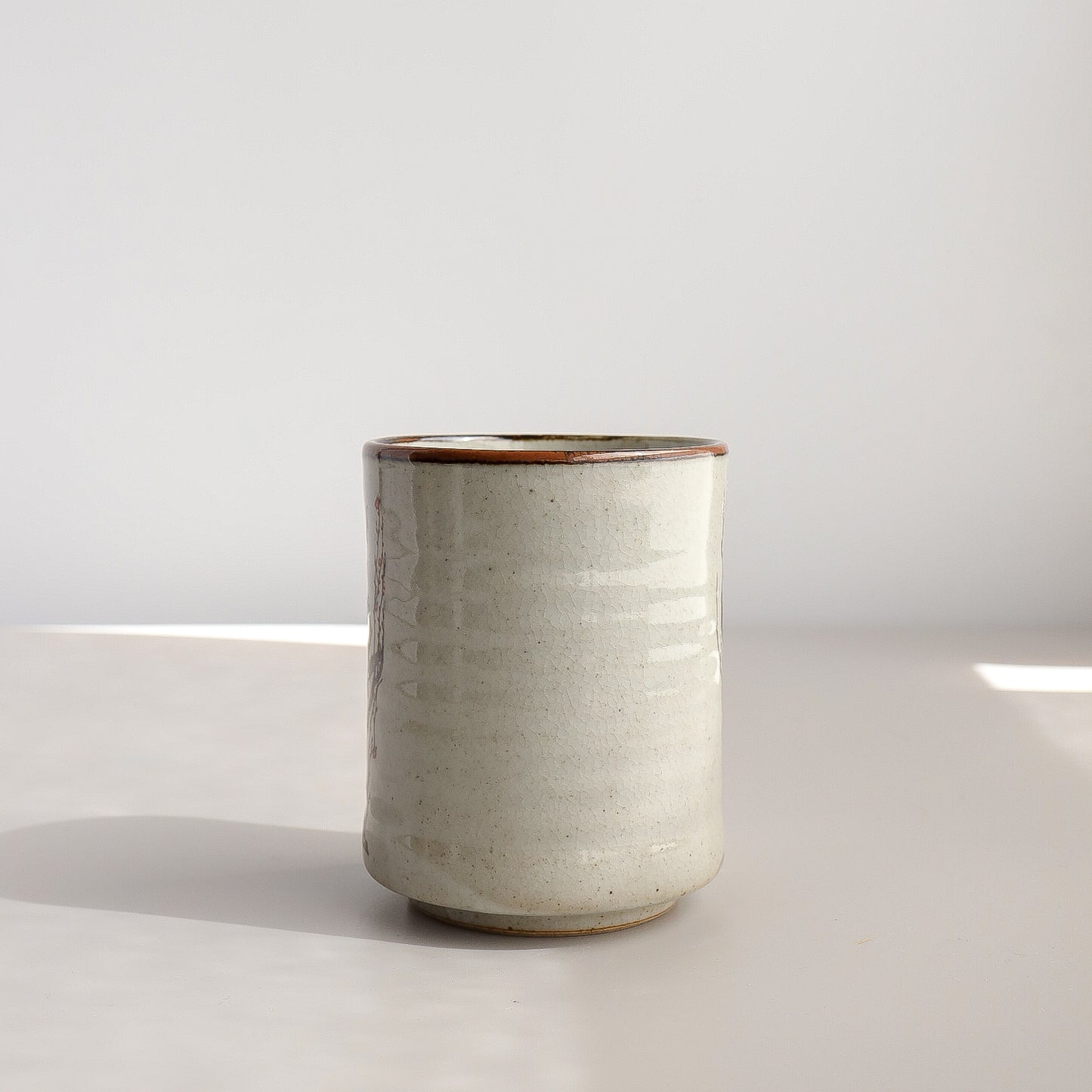 Kutani Ware Japanese Yunomi Tea Cup - Korin Plum