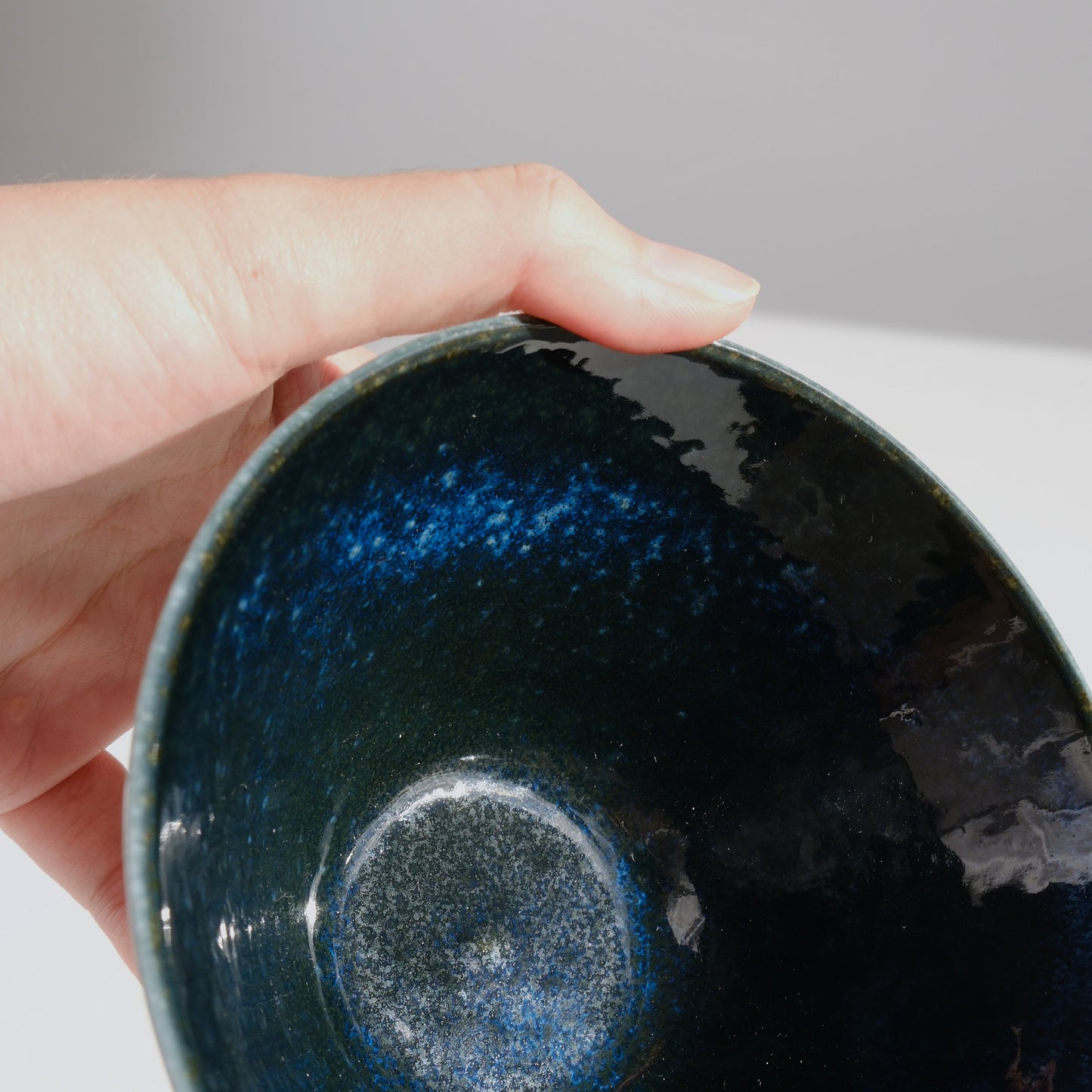 ALBEE Julienne Grass Pattern Rice Bowl 13cm - Navy