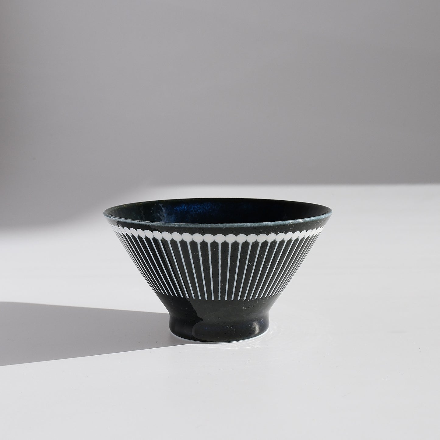 ALBEE Julienne Grass Pattern Rice Bowl 13cm - Navy