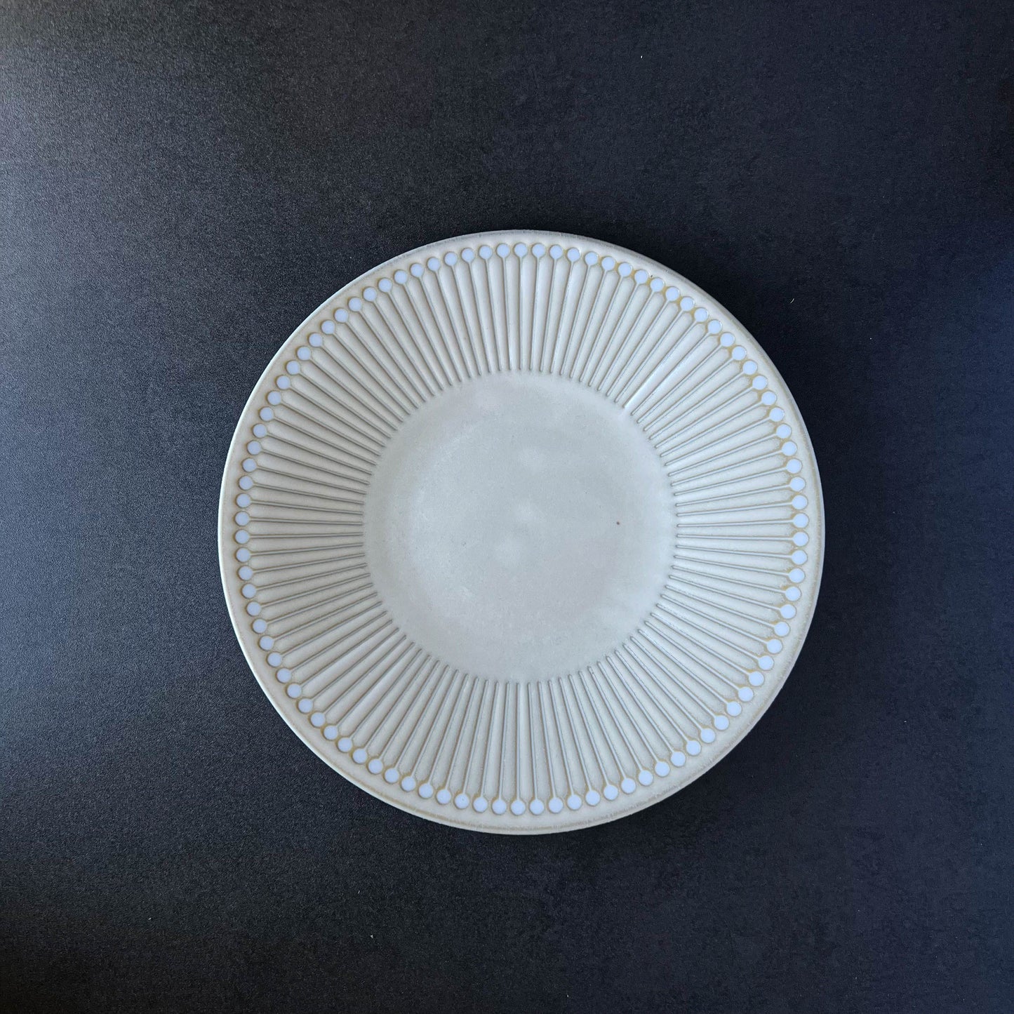 ALBEE Julienne Grass Pattern Dinner Plate 22cm - Navy / Beige / Grey