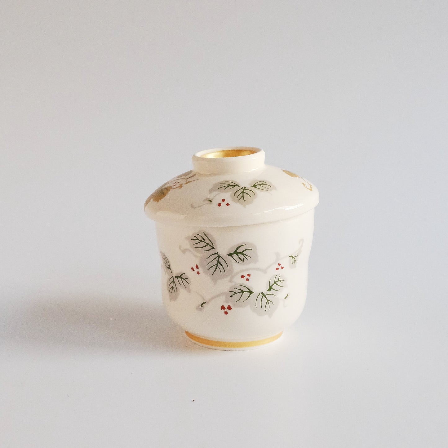 Mini Grape Mushi Painted Chawanmushi Steamed Bowl 150ml - Gold Silver