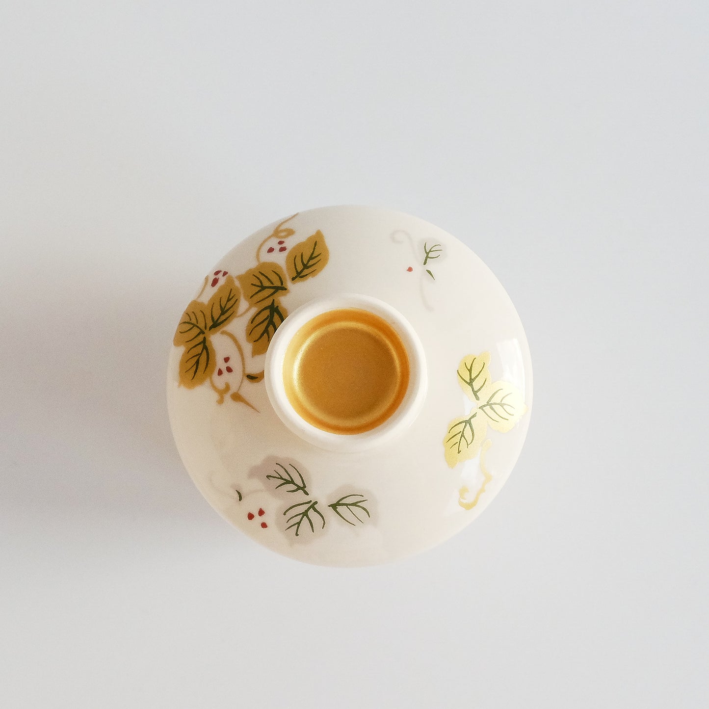 Mini Grape Mushi Painted Chawanmushi Steamed Bowl 150ml - Gold Silver