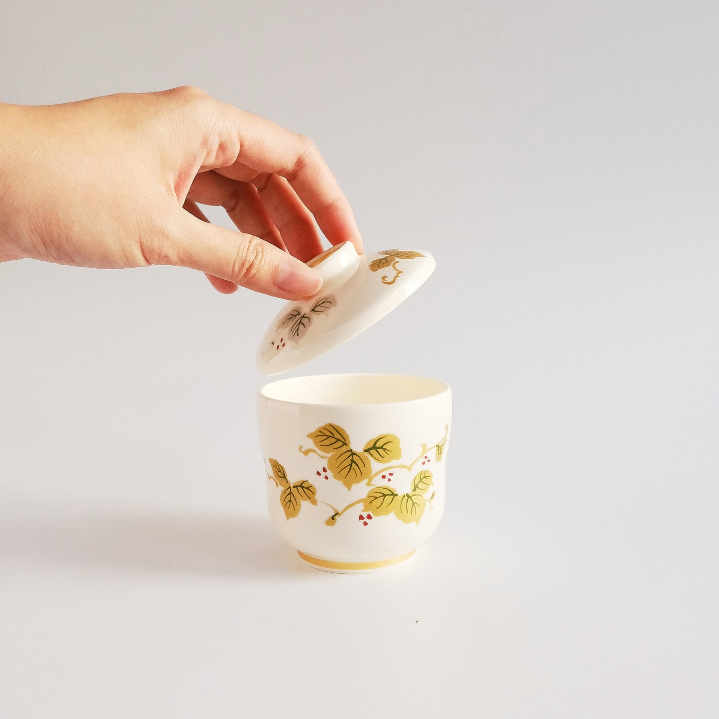 Mini Grape Mushi Painted Chawanmushi Steamed Bowl 150ml - Gold Silver