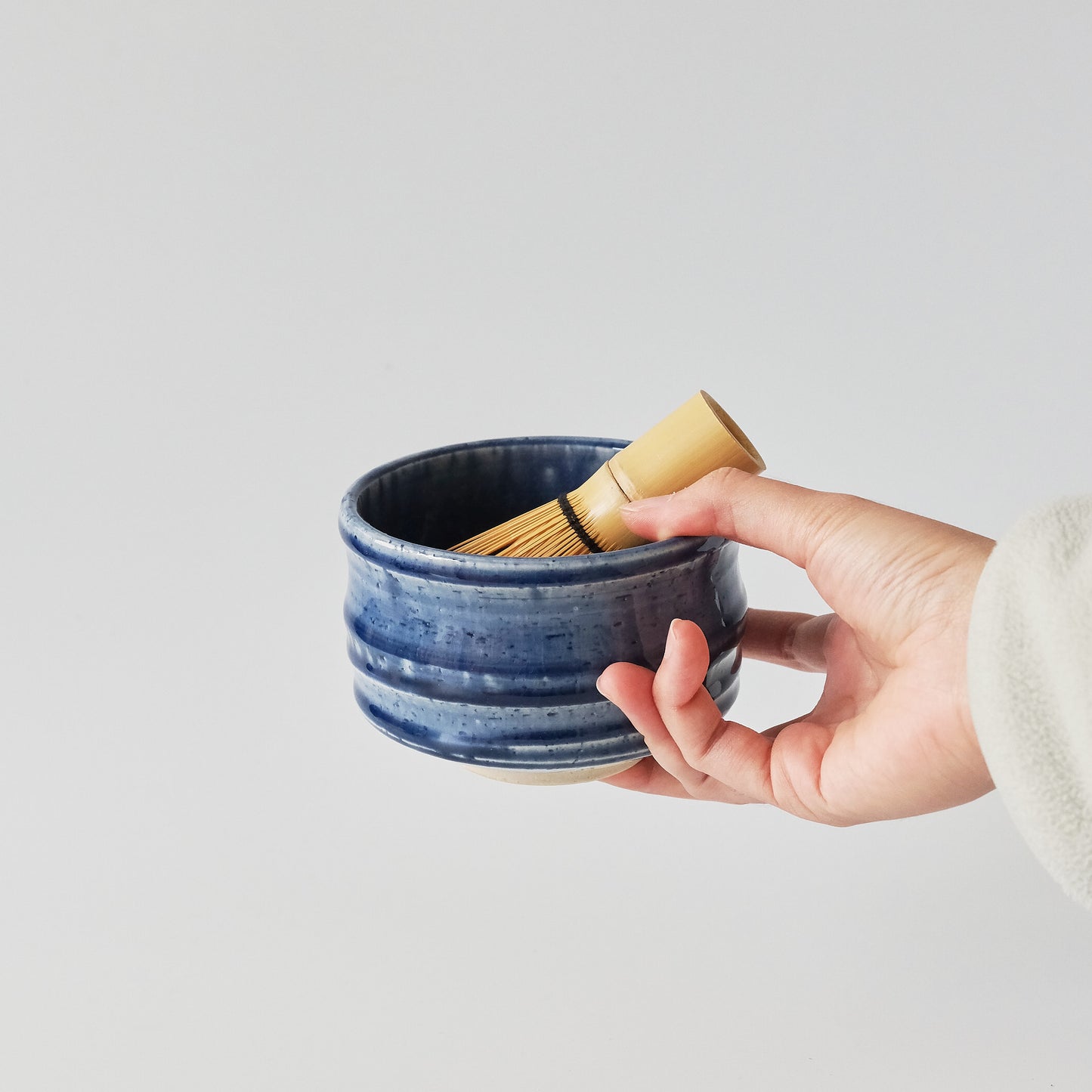 Matcha Tea Bowl 400ml - Indigo