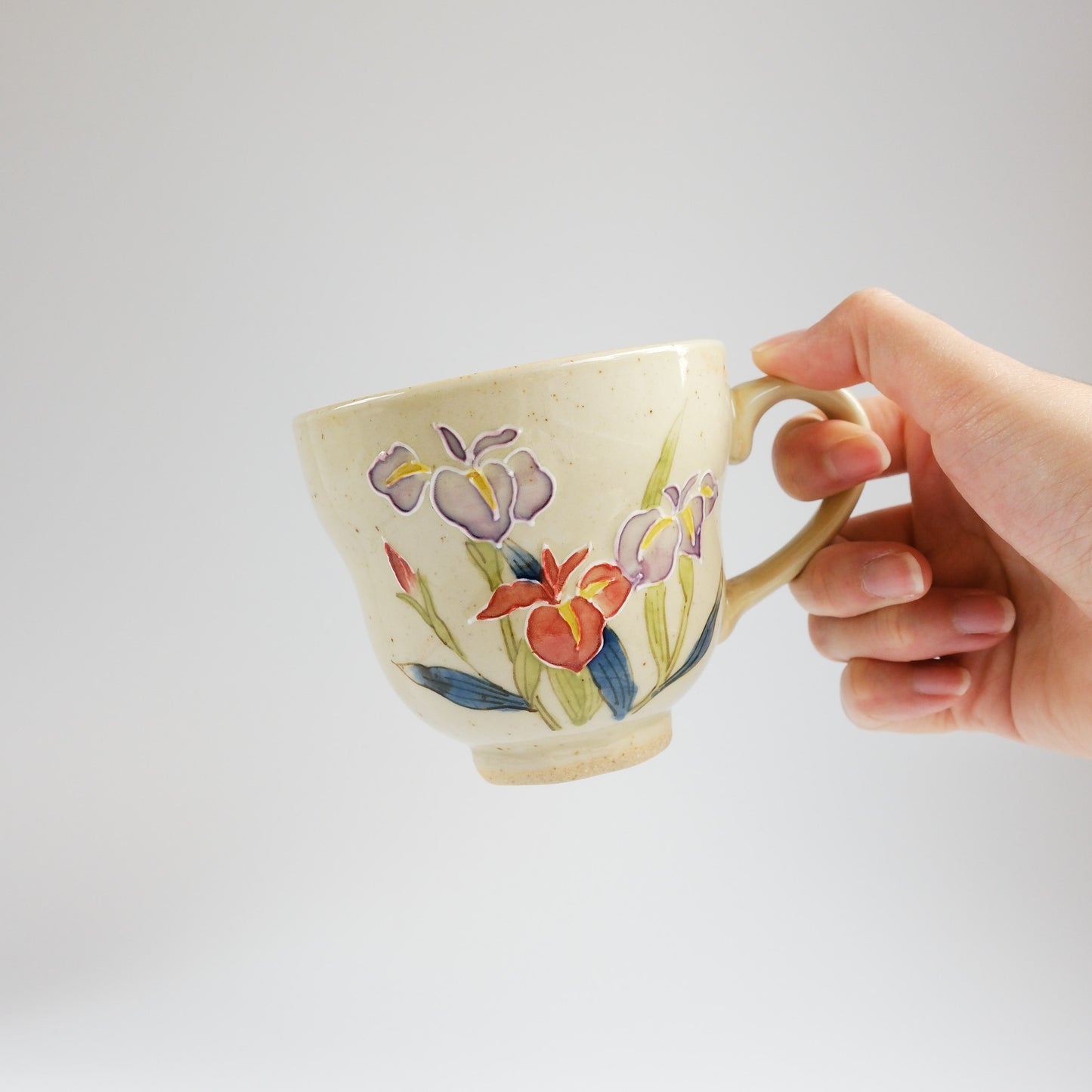 Arita Ware Hand Painted Mug 280ml - Iris