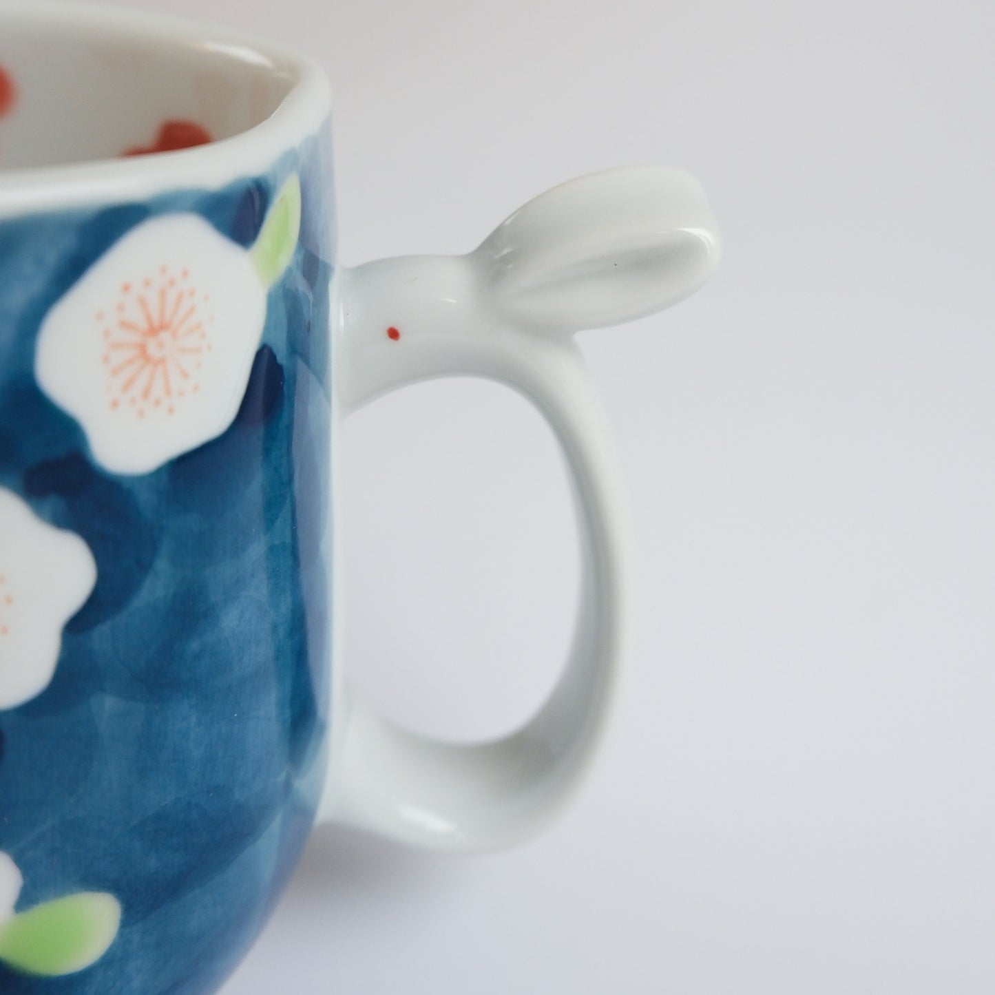 Arita Ware Hand Painted Mug 300ml - Plum and Rabbit