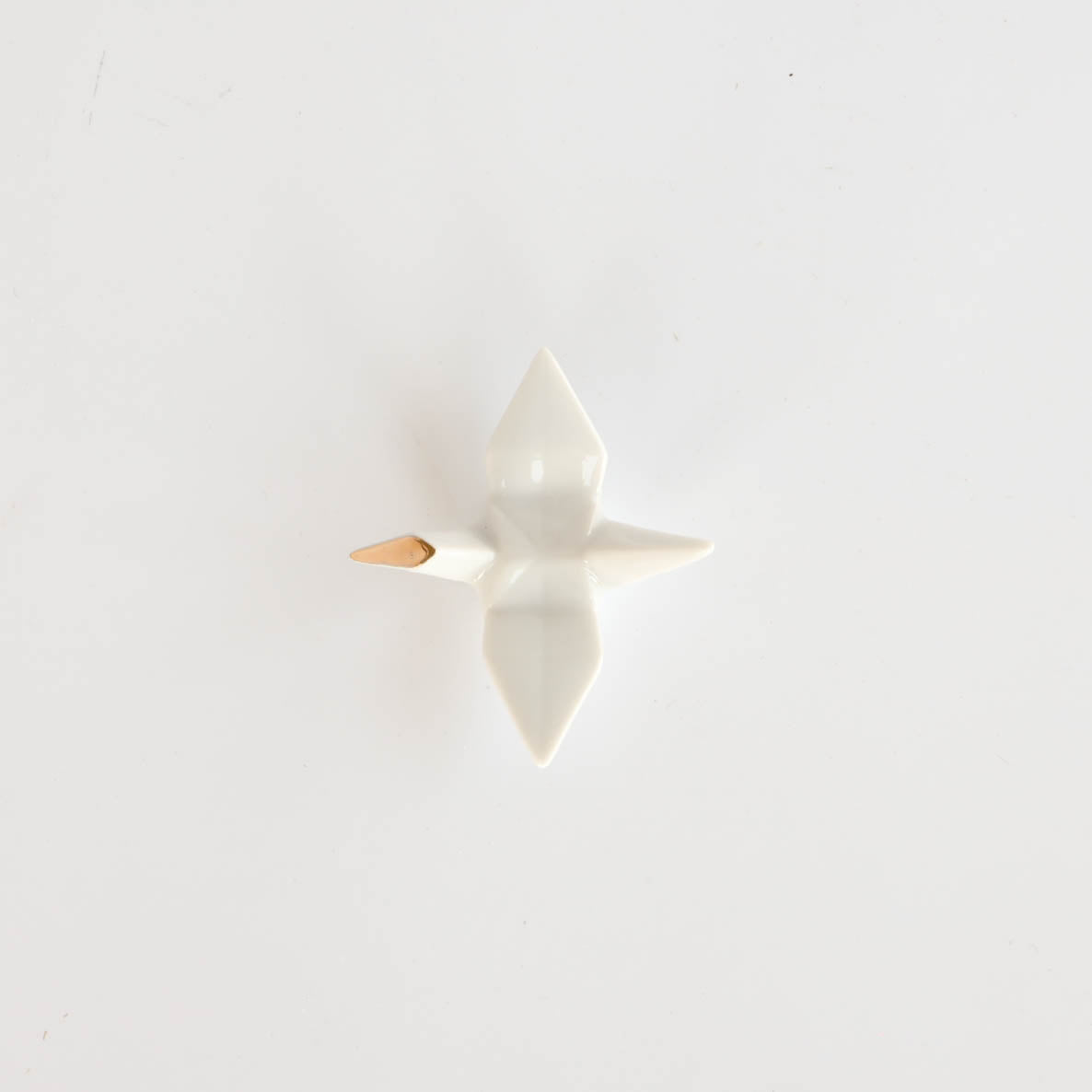 Gold Coloured Crane Chopstick Rest - White / Navy