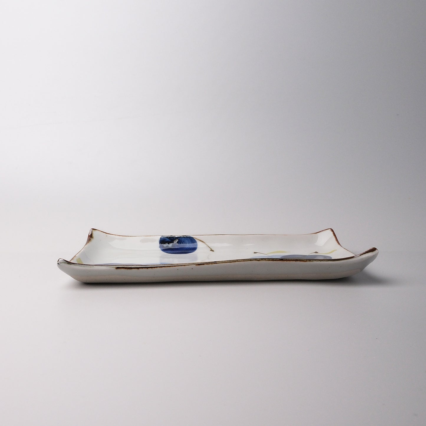 Hasami Rectangular Plate 21cm - Indigo Apple