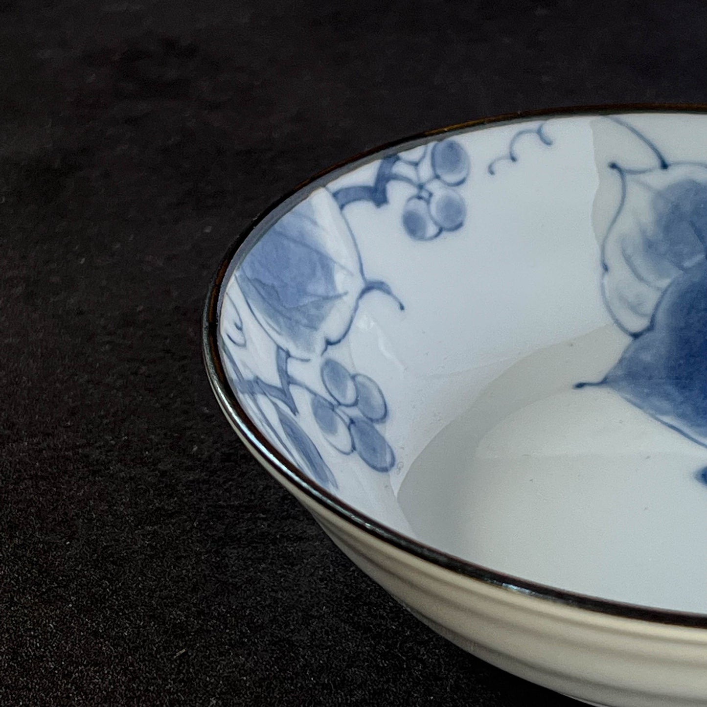 Indigo Dyed Flat Bowl - 13cm