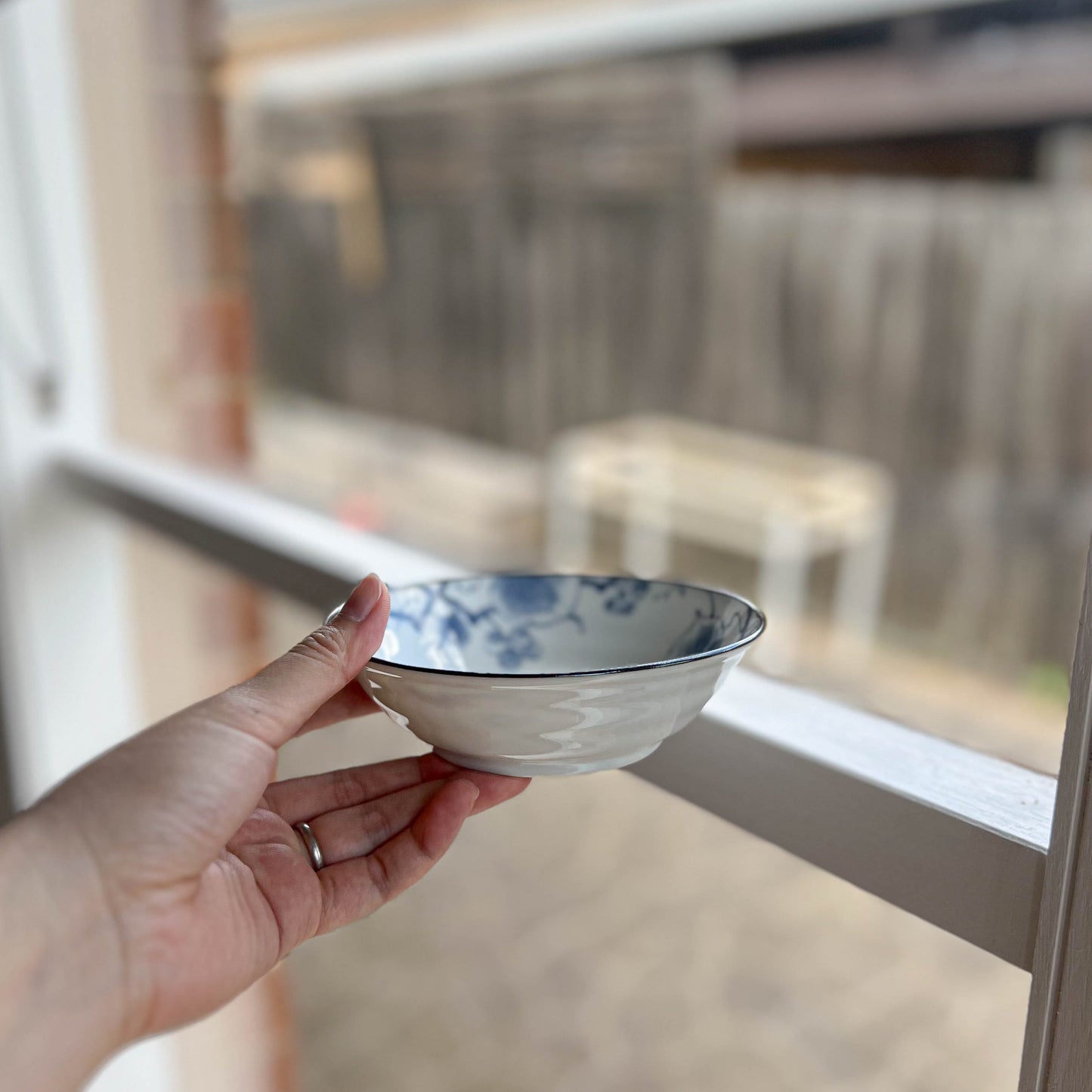 Indigo Dyed Flat Bowl - 13cm