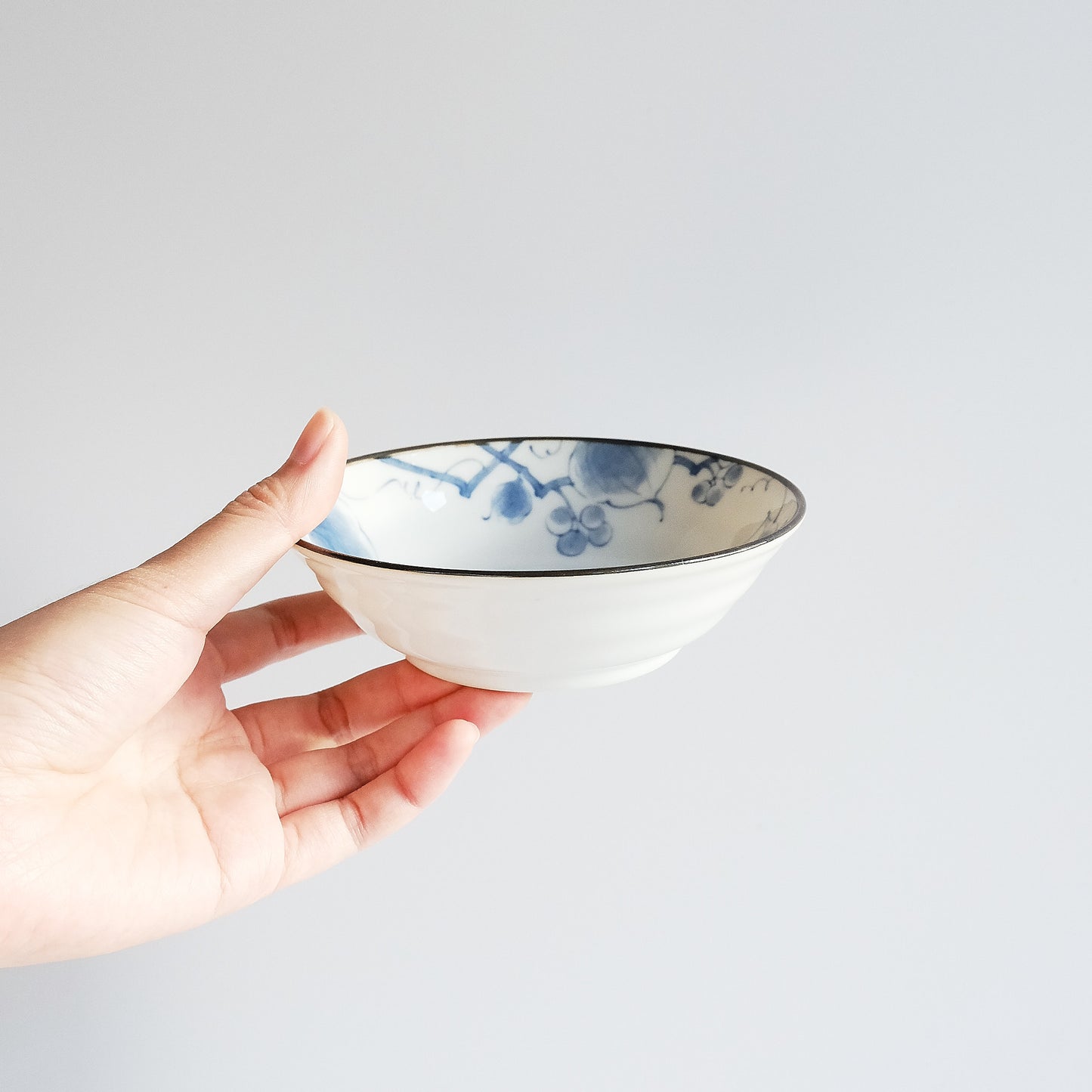 Indigo Dyed Flat Bowl - 13cm