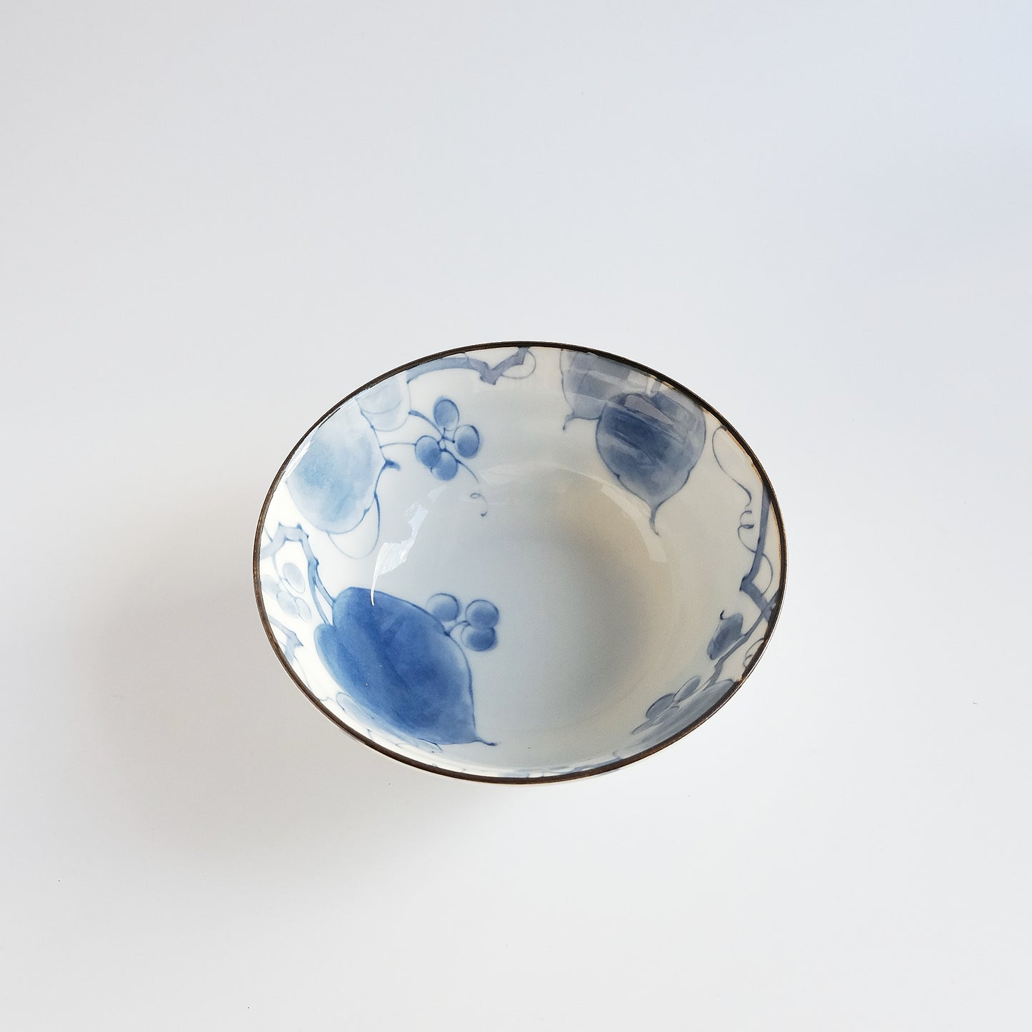 Indigo Dyed Flat Bowl - 16cm