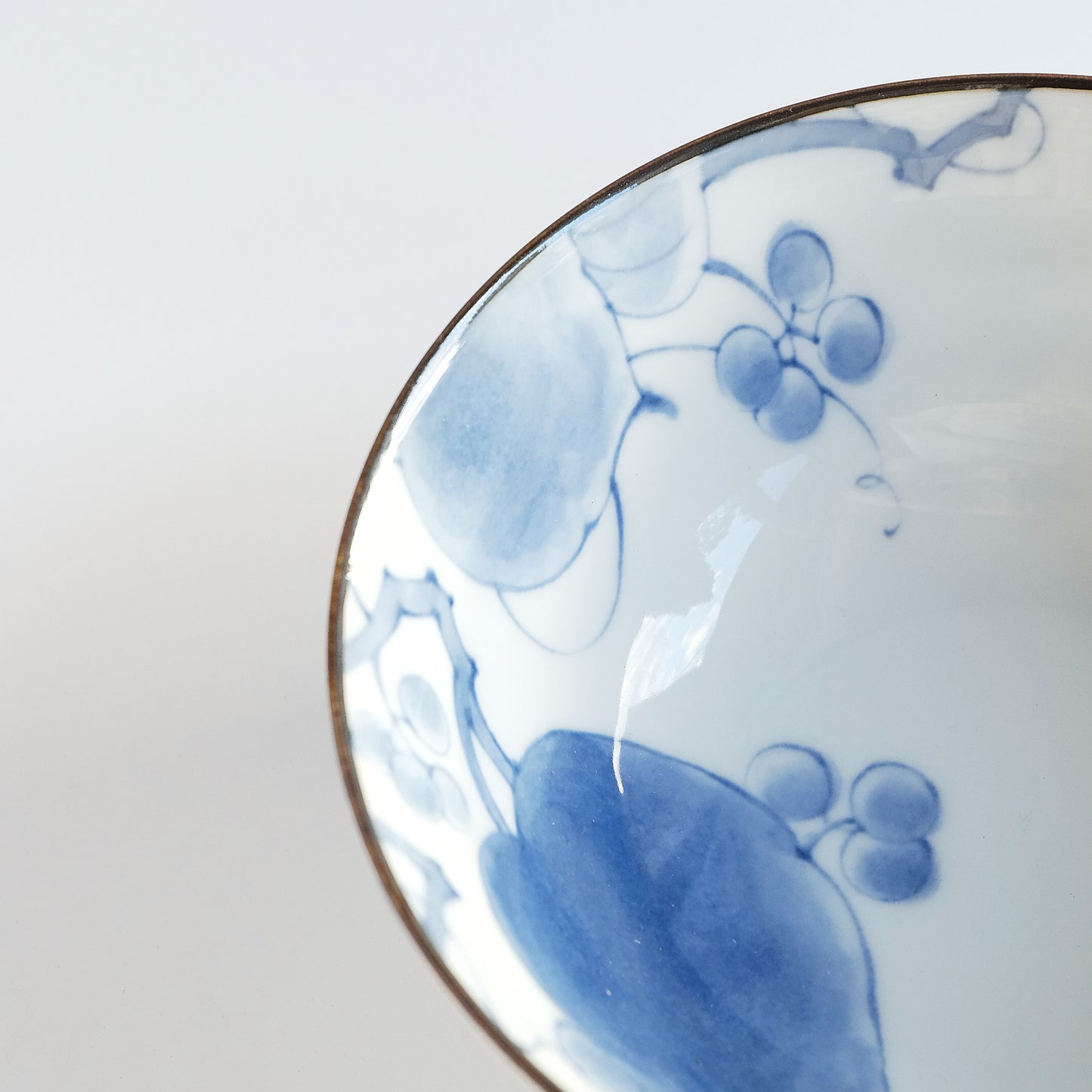 Indigo Dyed Flat Bowl - 16cm