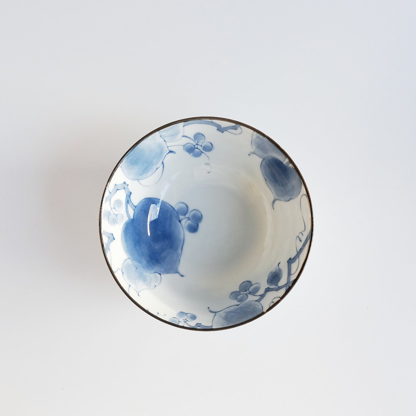 Indigo Dyed Flat Bowl - 16cm