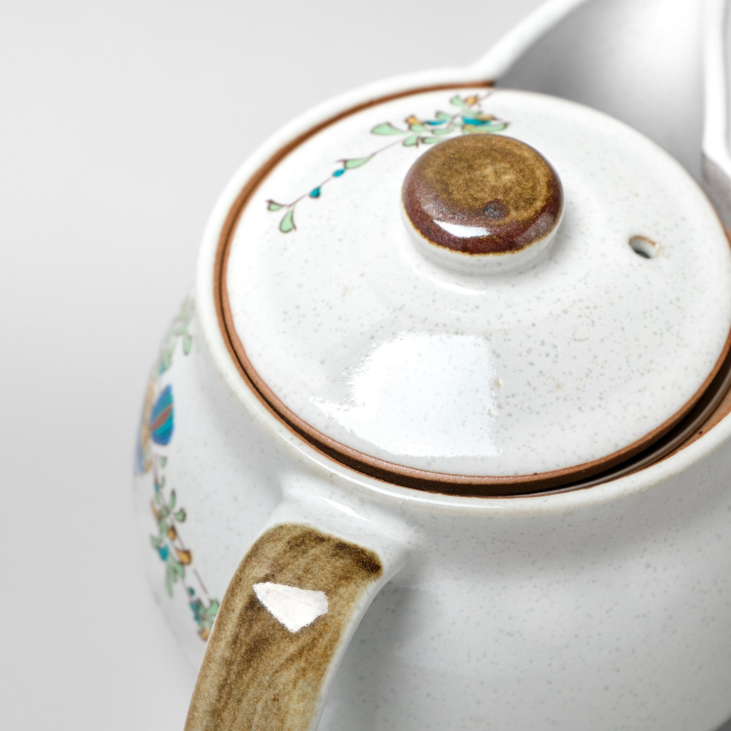 Kutani Ware Japanese Teapot - Blue Bird