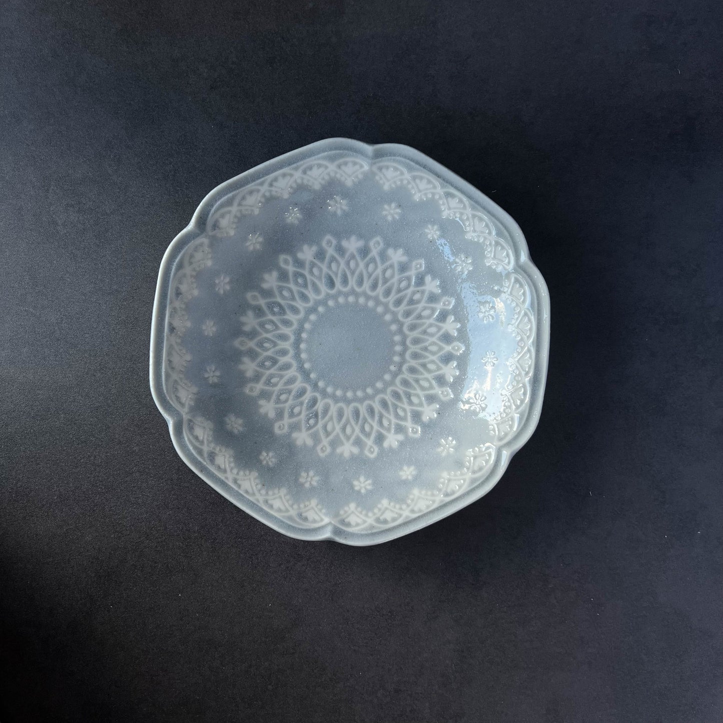 LA DENTELLE Deep Plate 21.5cm - Green / Grey / Brown / White