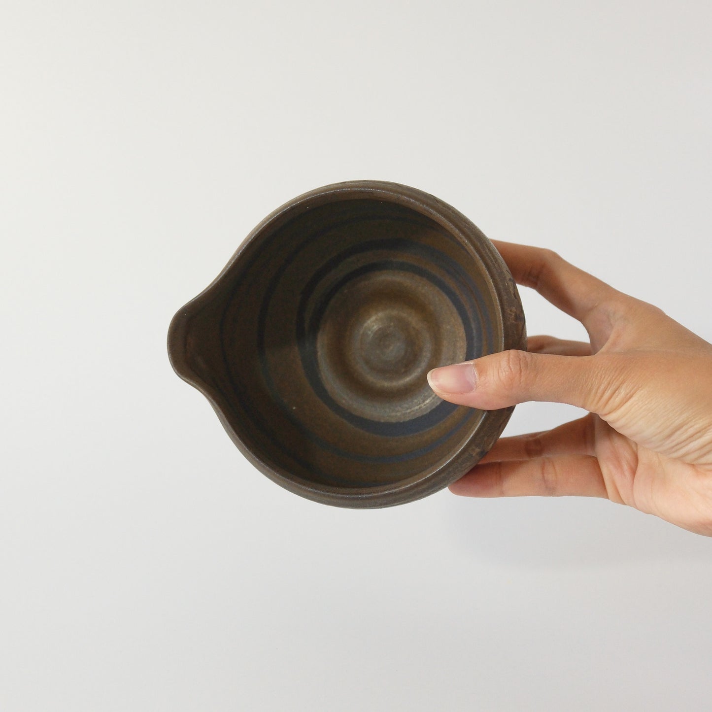 Matcha Bowl with Spout - Ash Bamboo by Masamura