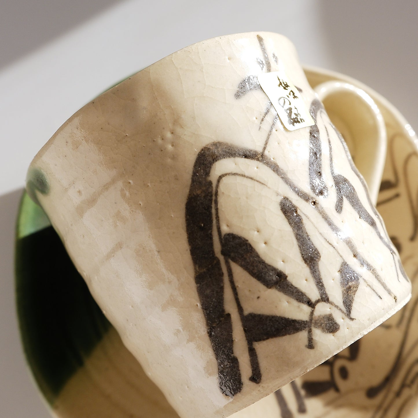 TAKUMI Oribe Painting Cup and Saucer