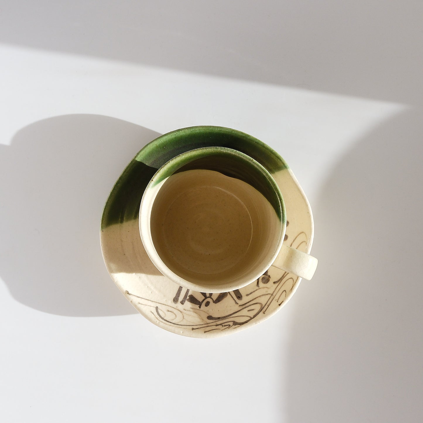 TAKUMI Oribe Painting Cup and Saucer