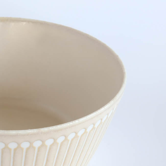 ALBEE Julienne Grass Pattern Bowl with Non Wrap Lid 13cm - Navy / Beige / Grey