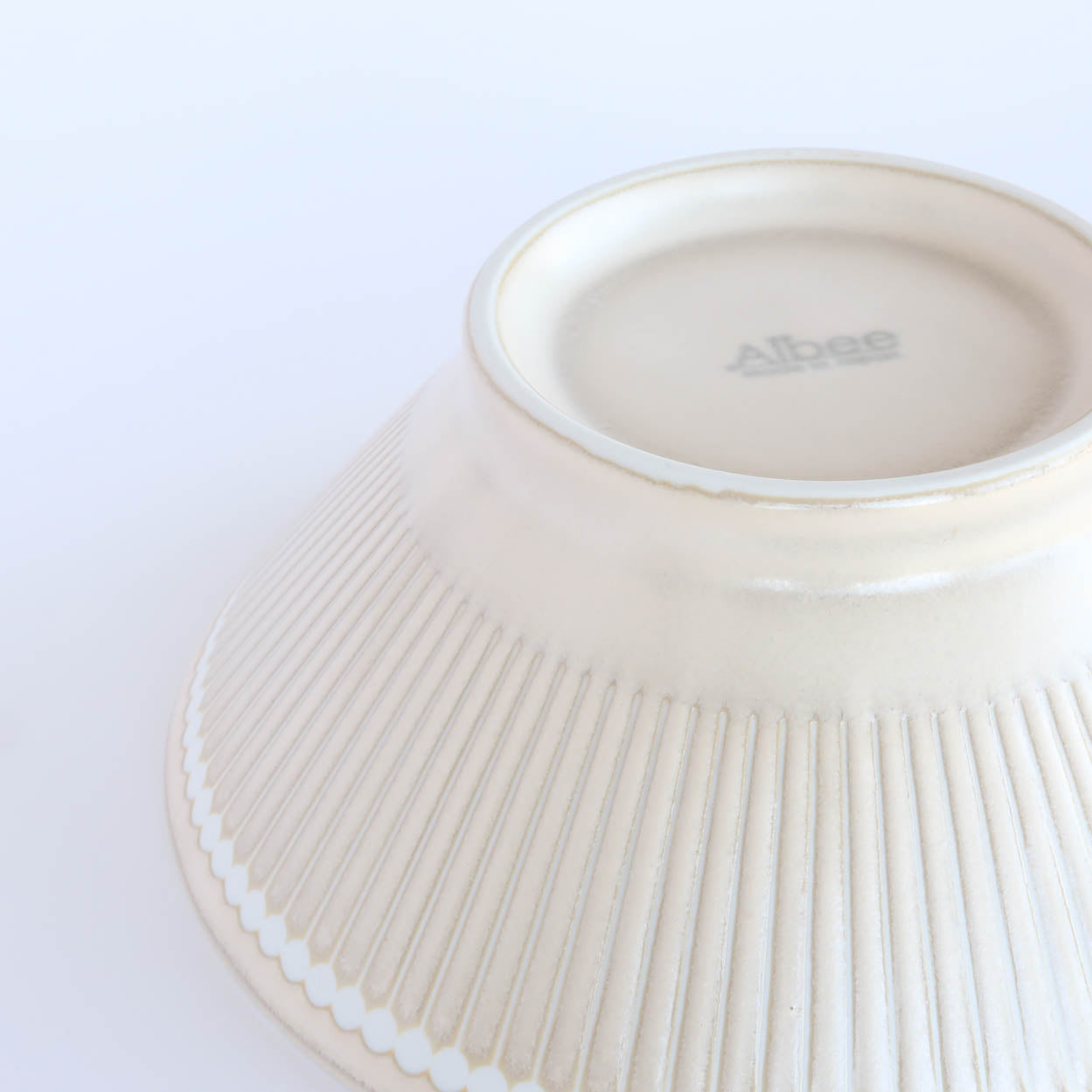 ALBEE Julienne Grass Pattern Ramen Noodle Large Bowl 21cm - Navy / Beige / Grey