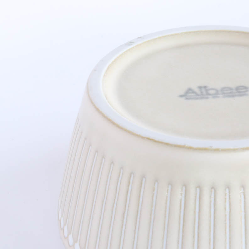 ALBEE Julienne Grass Pattern Bowl with Non Wrap Lid 13cm - Navy / Beige / Grey