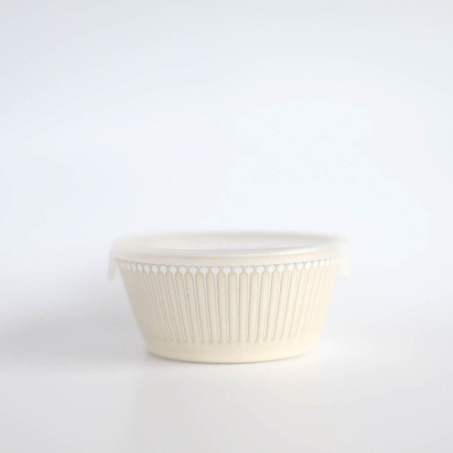 ALBEE Julienne Grass Pattern Bowl with Non Wrap Lid 13cm - Navy / Beige / Grey