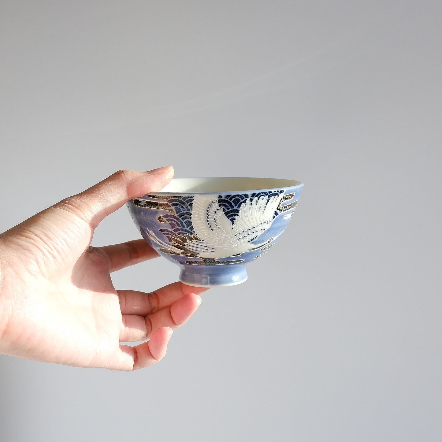 Small Teacup Rice Bowl 12cm - Crane