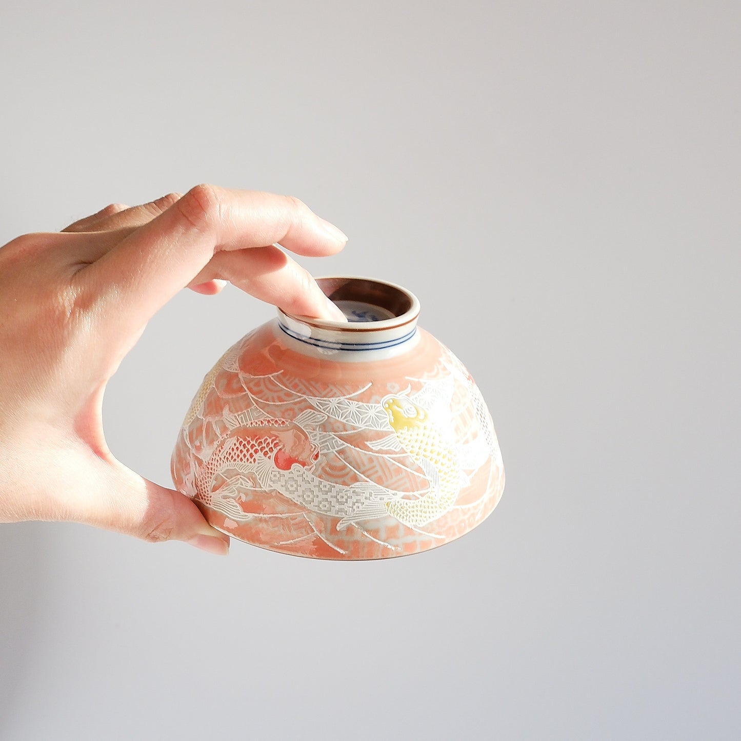 Small Teacup Rice Bowl 12cm - Koi Nishikigoi