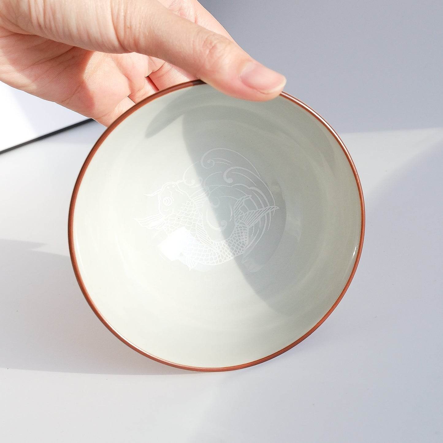 Small Teacup Rice Bowl 12cm - Koi Nishikigoi