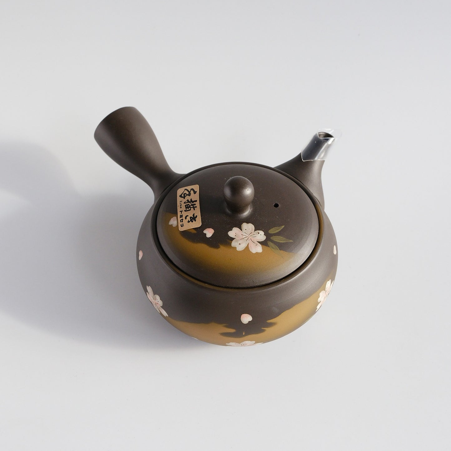 Tokoname-ware Teapot - Black Gold Sakura 280cc