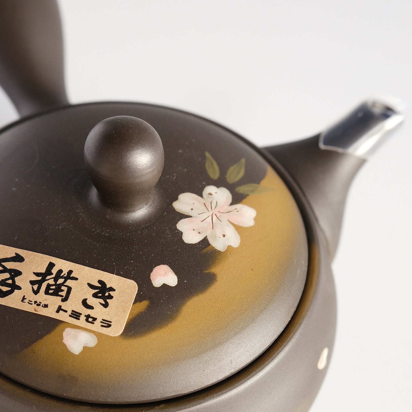 Tokoname-ware Teapot - Black Gold Sakura 280cc