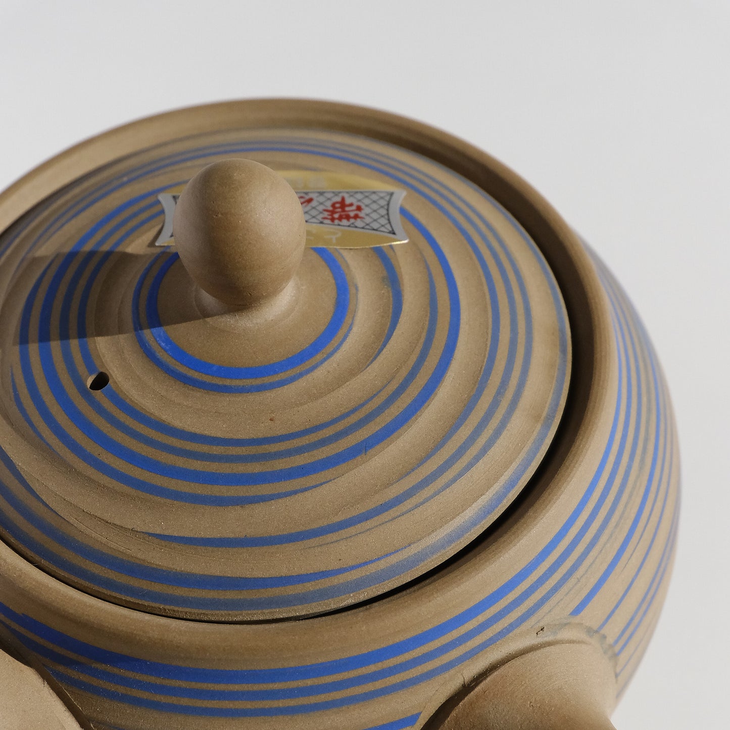 Tokoname-ware Teapot - Blue Stripe 240cc