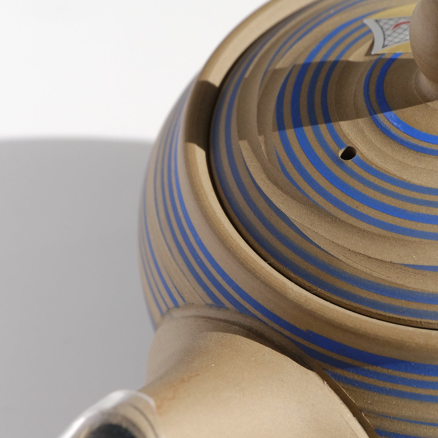Tokoname-ware Teapot - Blue Stripe 240cc