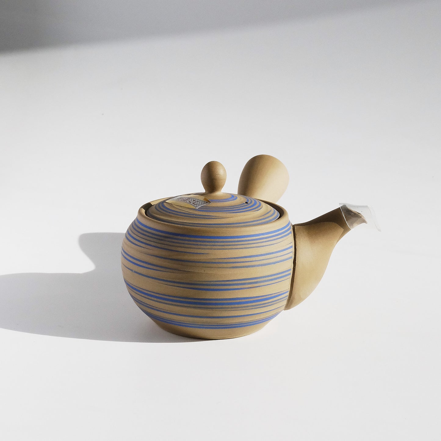Tokoname-ware Teapot - Blue Stripe 240cc