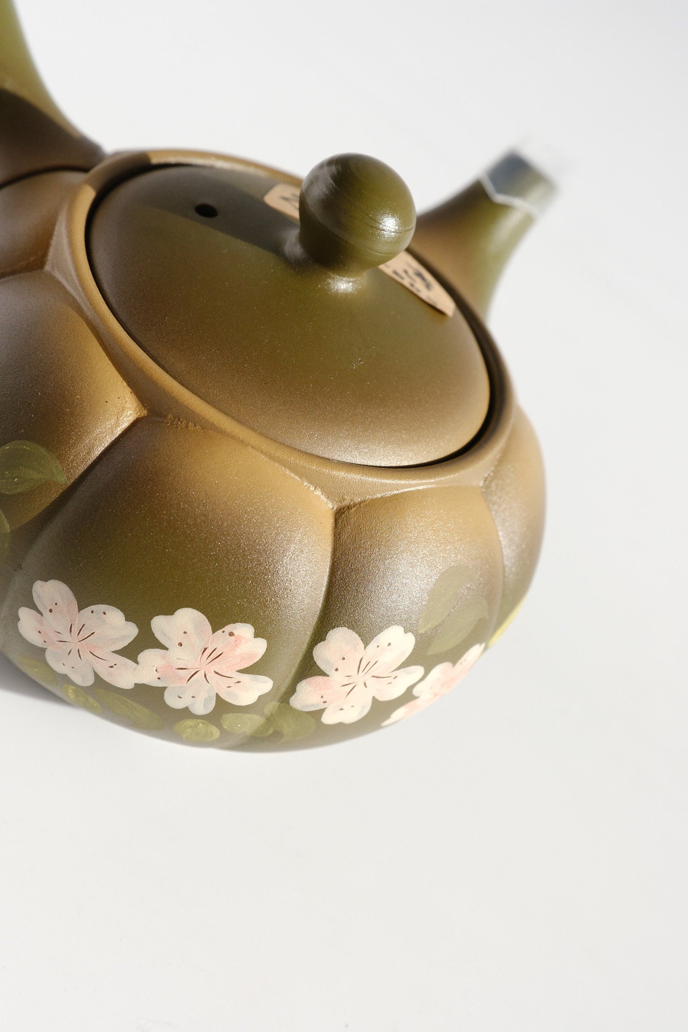 Tokoname-ware Teapot - Green Sakura 230cc