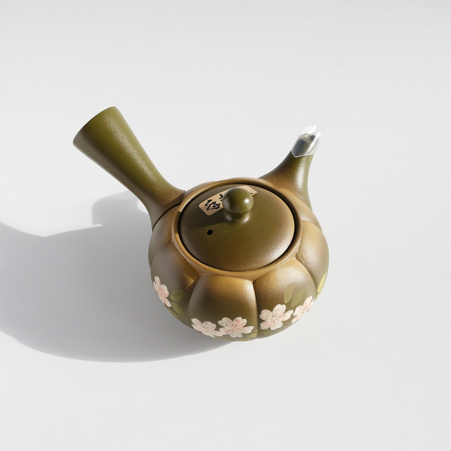 Tokoname-ware Teapot - Green Sakura 230cc