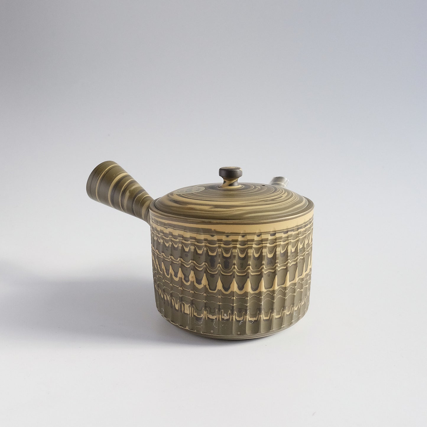 Tokoname-ware Teapot - Earthy Marbled Nerikomi 290cc