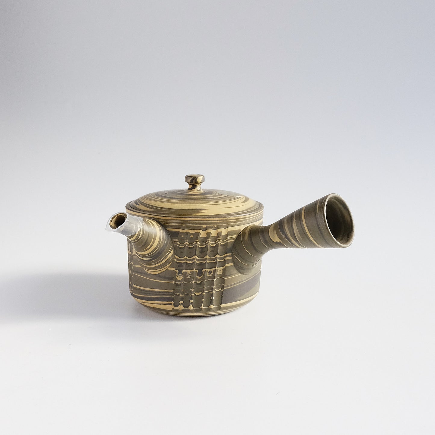 Tokoname-ware Teapot - Earthy Marbled Nerikomi 290cc