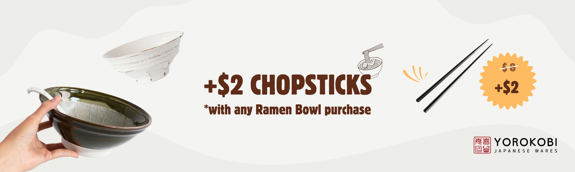 Ramen / Noodle / Udon / Donburi / Large Bowl Sale Banner