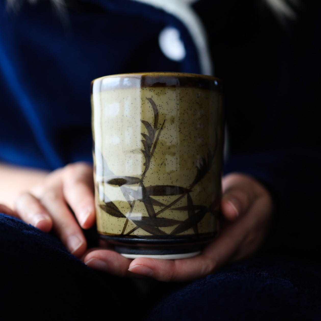 Kincha Sasa Rokubei Sushi Tea Cup 300ml - Brown