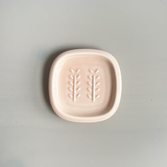 Miyama Crust Sauce Soap Dish Square 9cm -  Pink / Yellow / Blue