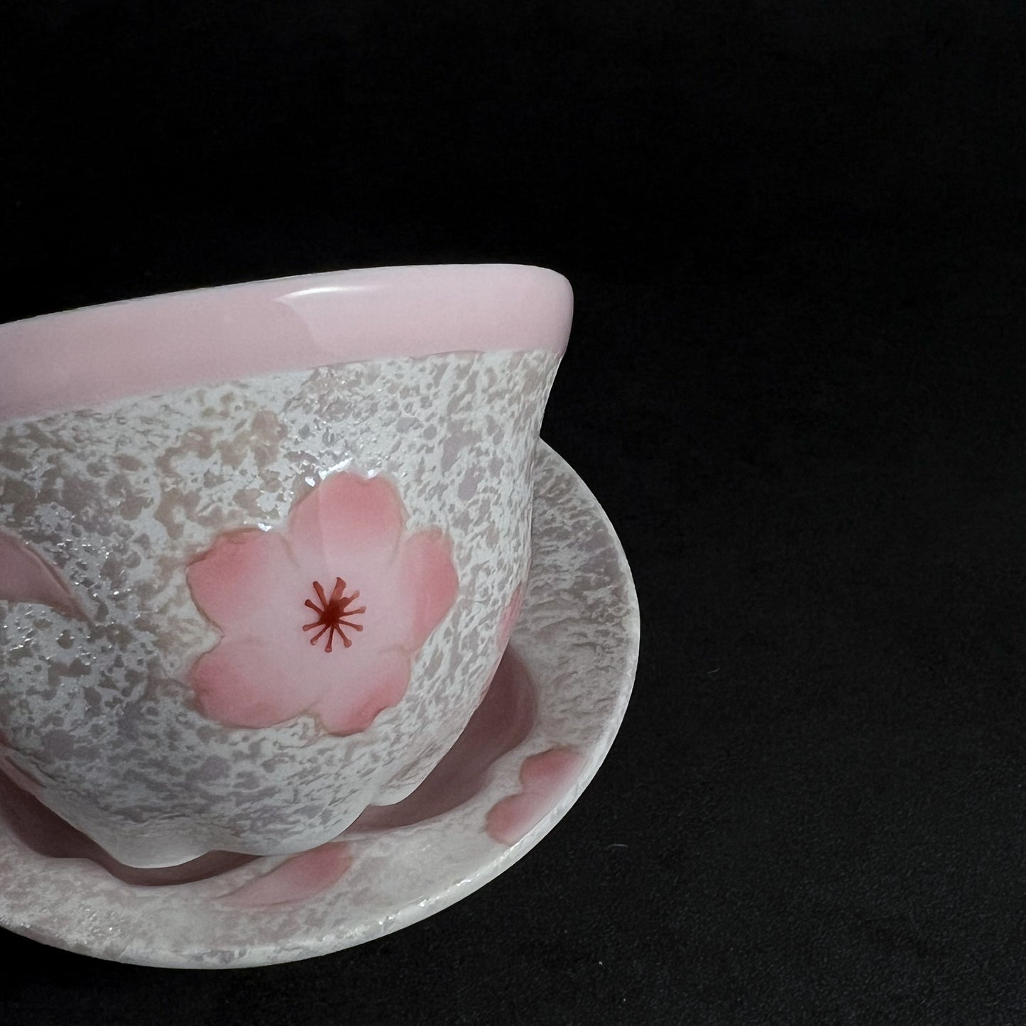Tasei Gama Arita Ware Hand Painted Teapot and Teacups Set - Pearl Pink Sakura