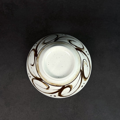Ramen Noodle Large Bowl 19cm - Brown Arabesque