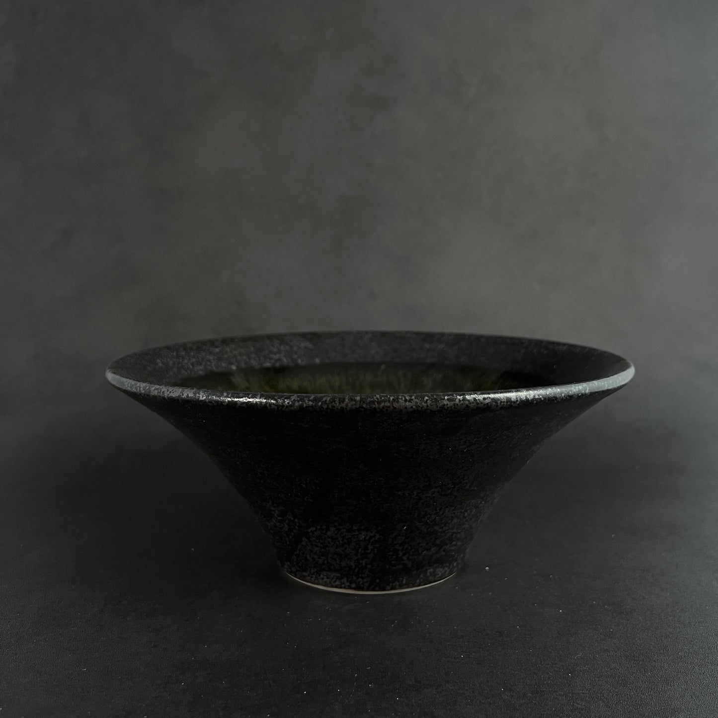 Marbled High Stand Ramen Noodle Large Bowl 22cm - Green / Blue