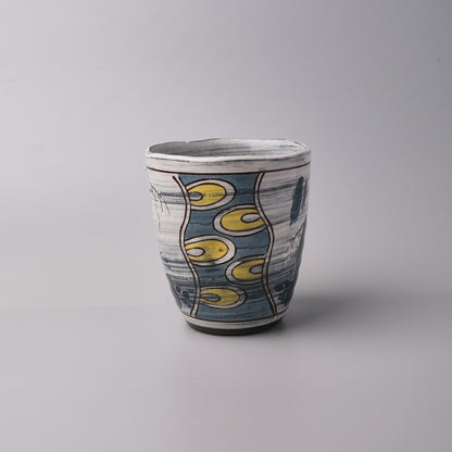 Imari Ware Hand Painted Densho Yunomi Teacup - Sansui
