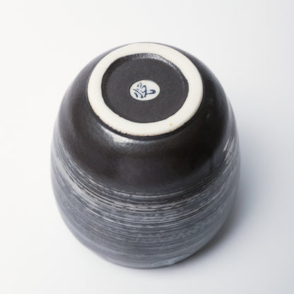 Arita Ware Japanese Whisky Cup – Silver Brushstroke