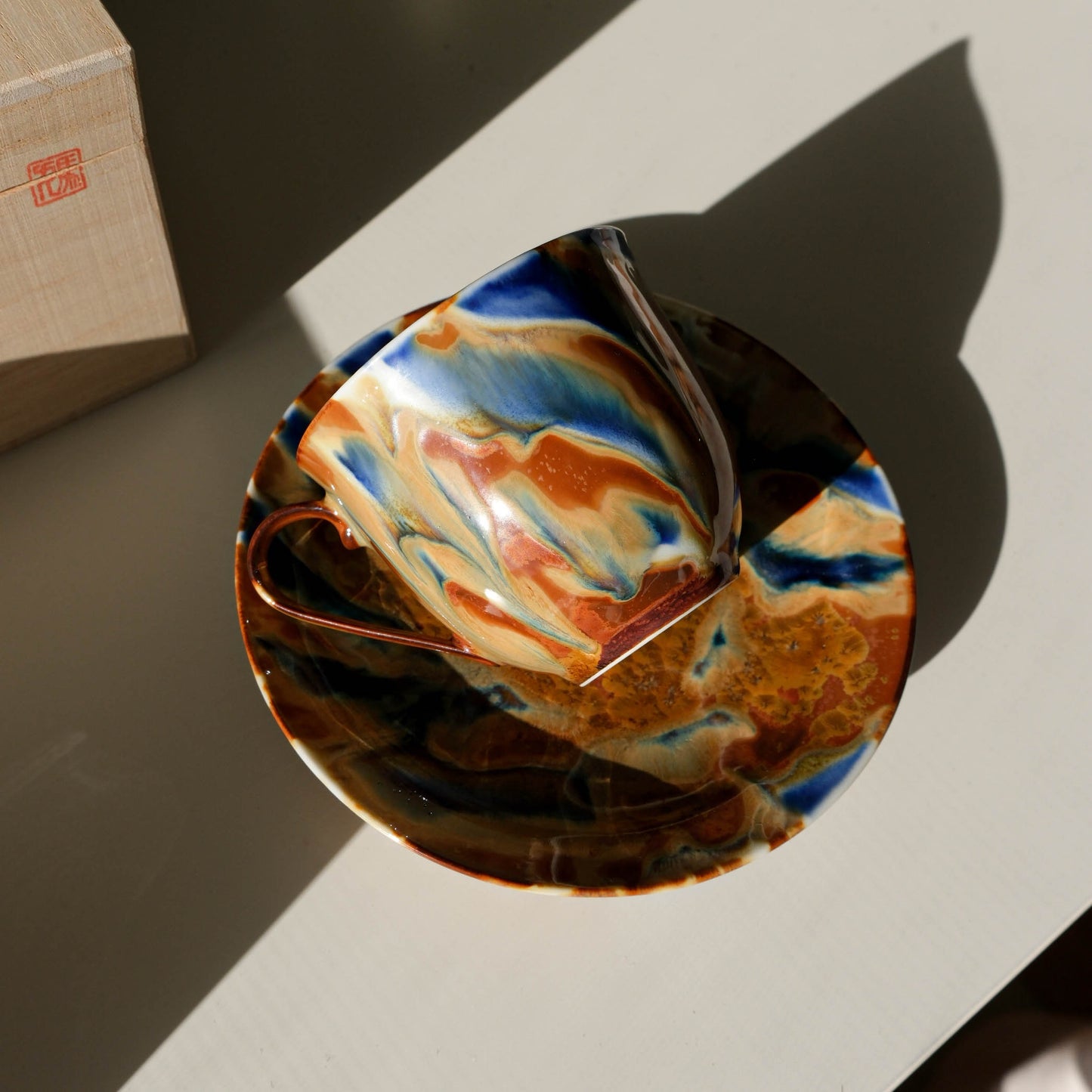 Arita Ware “Kirameki” Coffee Cup & Saucer by Kusuo Baba